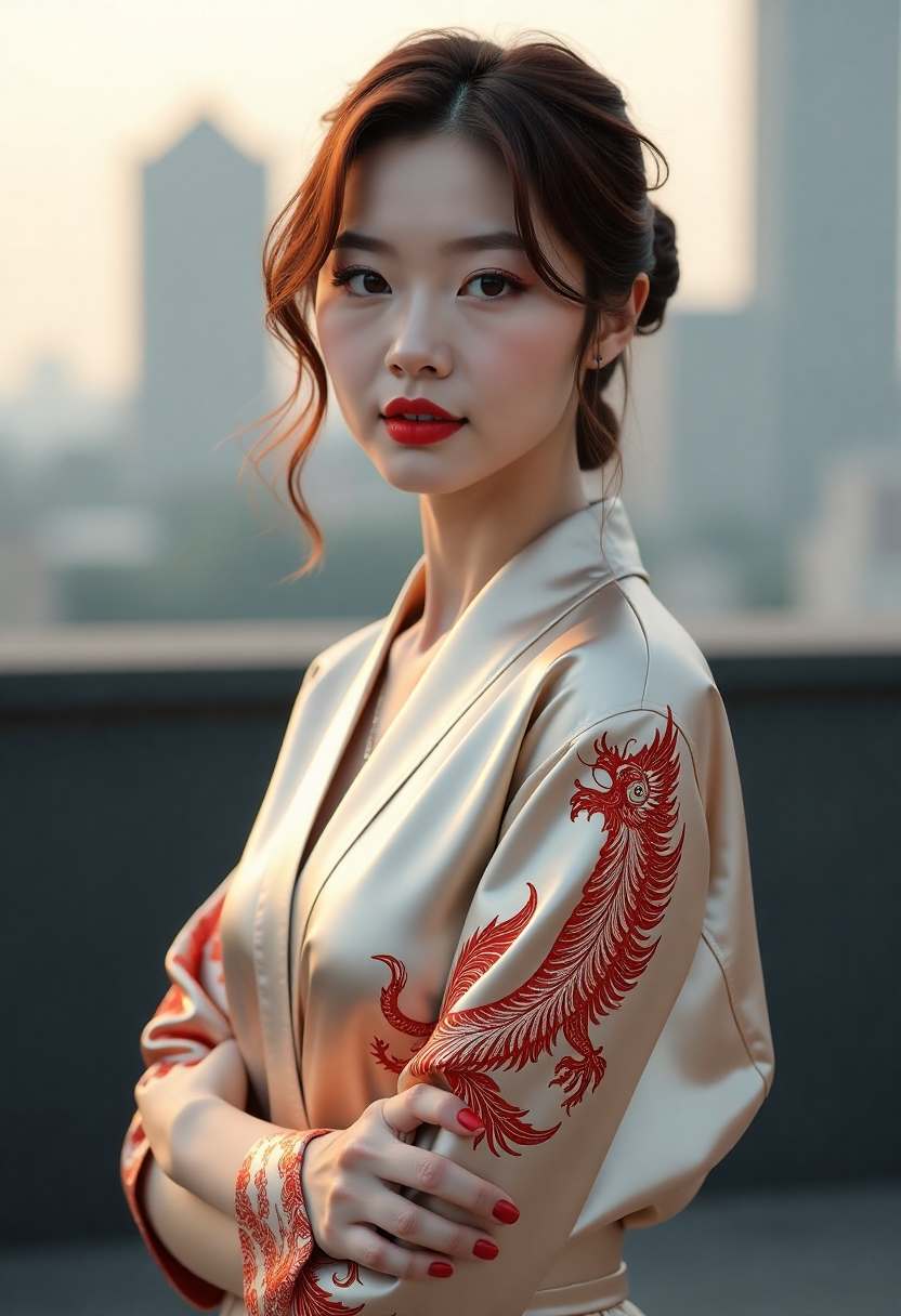 晨曦桃林深处